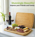 GREENER CHEF 18 Inch Extra Large Bamboo Cutting Board - Image 7