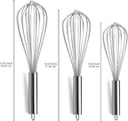 Berglander Whisk Set Pack of 3, Stainless Steel Whisks - Image 2