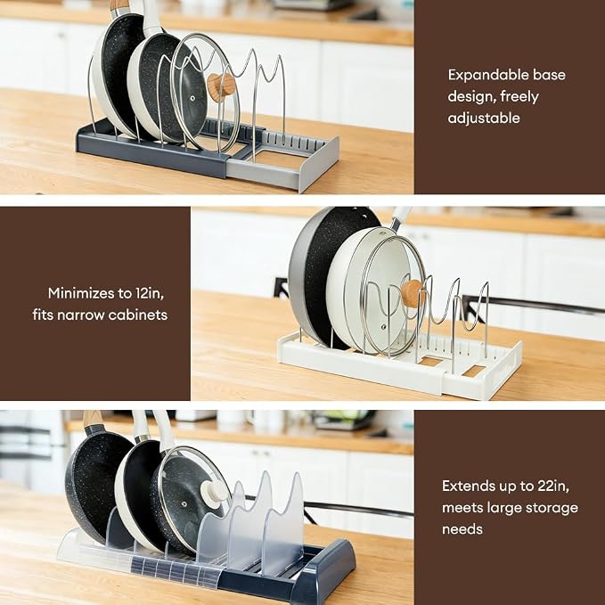 Expandable Pot and Pan Organizer Rack - Image 6