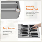 Lifewit Magnetic Drawer Knife Organizers Insert, Kitchen Plastic In Drawer - Image 6