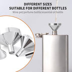 Small Metal Funnels Mini Funnel 8 Size Tiny Bottle Funnel, Miniature Atomizers - Image 5