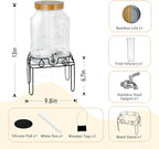 2 Gallon Glass Drink Dispenser - Image 2