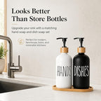 Dish Soap Dispenser for Kitchen Sink.Glass Hand Soap Dispenser, Modern - Image 4