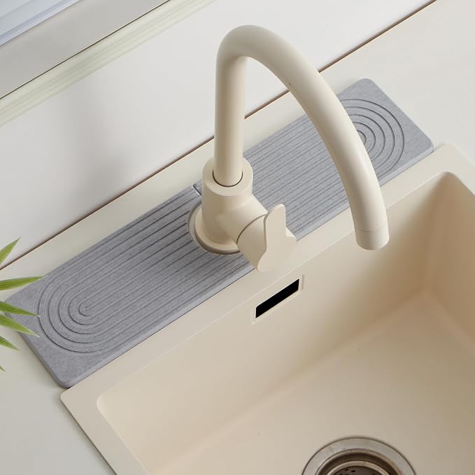 Stone Faucet Mat for Kitchen Sink, Faucet Mat Fast Drying Diatomite, Sink - Image 8