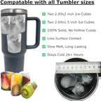 Large 2+ inch cylinder Ice Cubes - Image 8