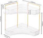 2-Tier Corner Bathroom Organizer Countertop - Image 2