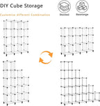 AWTATOS Cube Storage Organizer Storage 12 Cube Bookshelf DIY Plastic Closet - Image 6