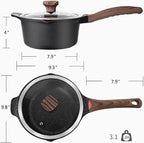 VINCHEF Nonstick Stockpot With Lid 4 Quart, Large Saucepan with Stay Cool Handle - Image 6