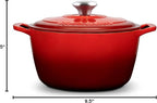 ROSSALLINI Signature Enameled Cast Iron Dutch Oven, Non-Stick Serving Pot - Image 10