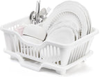 Noamus 2-Piece Plastic Dish Drying Rack, Heavy Duty Sink Set Dish Rack - Image 8