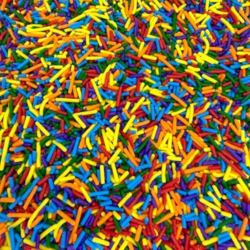 Manvscakes Sprinkles- Edible Cake and Cupcake Sprinkles with Assorted Shapes and Sizes for Parties, Metallic Sprinkle Mix for Cookies, Ice Cream, Cake and Cupcake Decorating, 4 oz (Rainbow multi) - Image 2