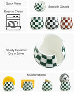 Zoeeker Kitchen Sponge Holder, Ceramic Sponge Organizer Checkered Scrubby - Image 3