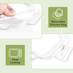 HOMBERKING 8 Pack Glass Food Storage Containers - Image 7
