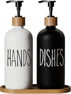 Dish Soap Dispenser for Kitchen Sink.Glass Hand Soap Dispenser, Modern by Aeakey