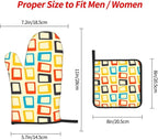 Mid Century Modern Oven Mitts and Pot Holders Sets of 3 Retro Heat Resistant - Image 4