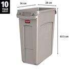 Rubbermaid Commercial Products SLIM JIM Plastic Rectangular Trash/Garbage - Image 2