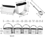 HULISEN Stainless Steel Biscuit Cutter Set, Flour Duster, Pastry Scraper and - Image 9