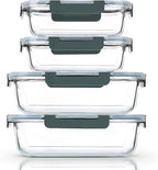 M MCIRCO [80 oz & 36 oz Extra Large Glass Food Storage/Baking Containers Set by MMCIRCO