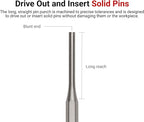 TEKTON 3/16 Inch Pin Punch | 66055 | Made in USA - Image 2