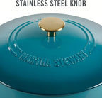 Martha Stewart Gatwick 7-Quart Enamel Cast Iron Dutch Oven – Emerald Ombre - Image 6