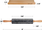 Zulay Kitchen 17-Inch Marble Rolling Pin - Image 5