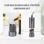 Electric Salt and Pepper Grinder Set, Upgraded Larger Capacity Stainless Steel - Image 7