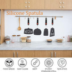 Silicone Spatula Turner Set of 4, Wiztoynia 600°F Heat Resistant Cooking - Image 2