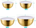 4 Piece Gold Mixing Bowls With Lids - Image 2