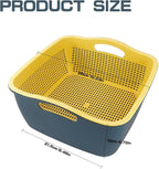 Double-layer Draining Basket Plastic Fruits & Vegetable Washing Basket - Image 2