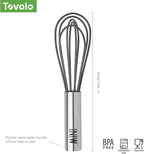 Tovolo Mini Whisk Stainless Steel 6 Inch Tiny Whipper Silicone Whisker - Image 6