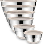 Umite Chef Mixing Bowls with Airtight Lids, 6 piece Stainless Steel Metal by UmiteChef