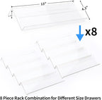 MIUKAA Clear Acrylic Spice Drawer Organizer, 4 Tier- 2 Set Expandable From 13" - Image 4