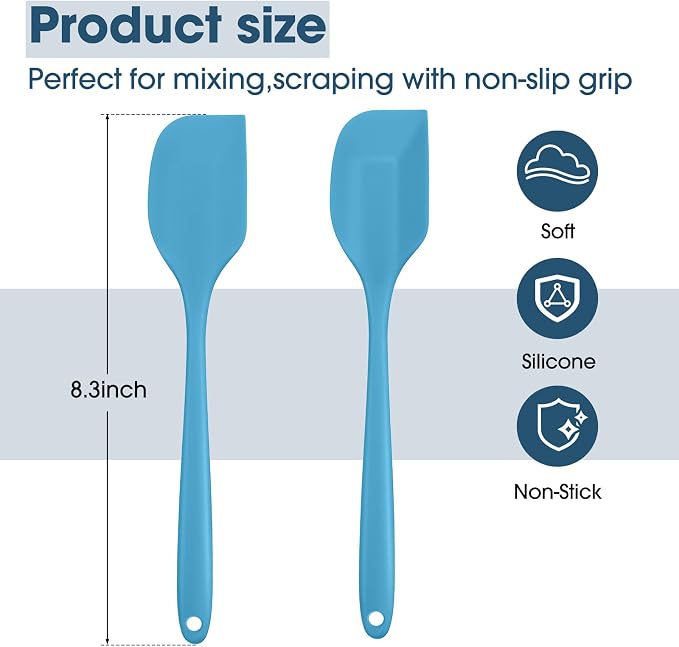 Irenare 36 Pcs Mini Silicone Spatulas Bulk 8.3 Inch Heat Resistant Scrapers - Image 2