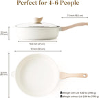 Kordisen Nonstick Ceramic Deep Frying Pan, 12 Inch Non Toxic Large Skillet - Image 6