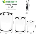 Cutting Boards for Kitchen, Plastic Chopping Board Set of 4 - Image 2