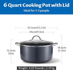 BEZIA 6 Quart Cooking Pot, Non Stick Induction Stock Pots - Image 2