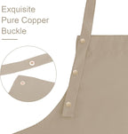 Apron for Men Women with Adjustable Straps and Large Pockets, Canvas Cotton - Image 2