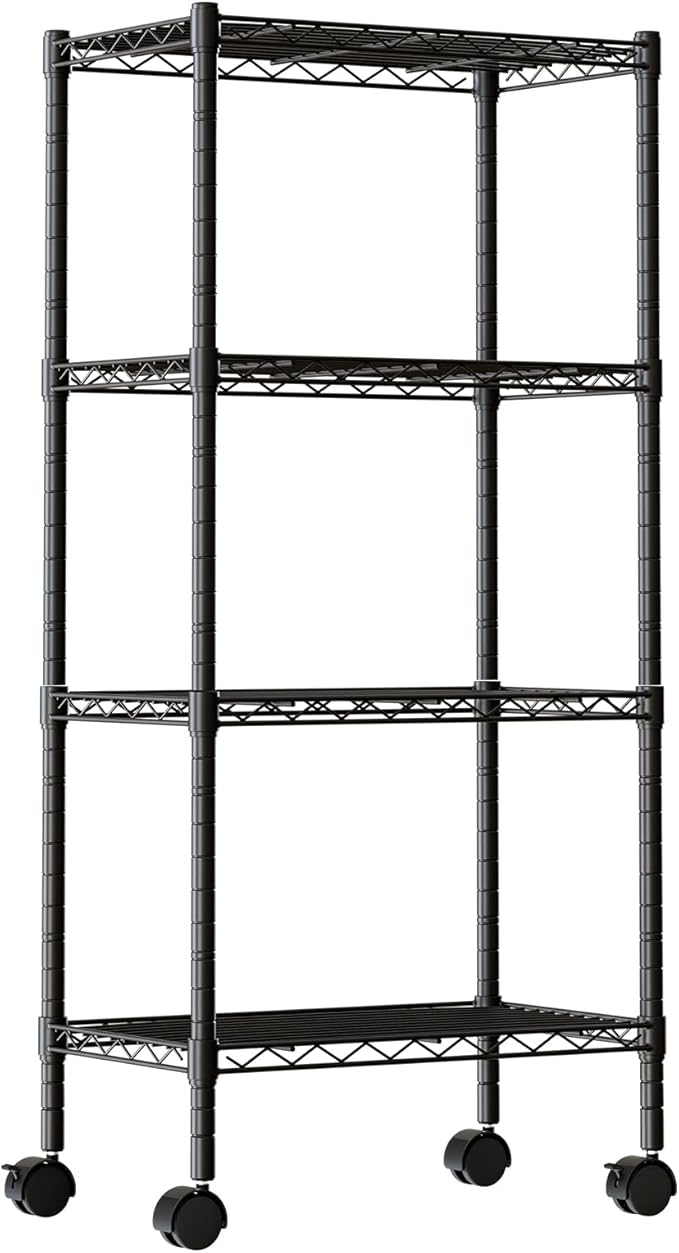 DUMOS 4-Tier Metal Wire Storage Shelves, Adjustable Standing Storage Rack Shelf by DumosLifestyle