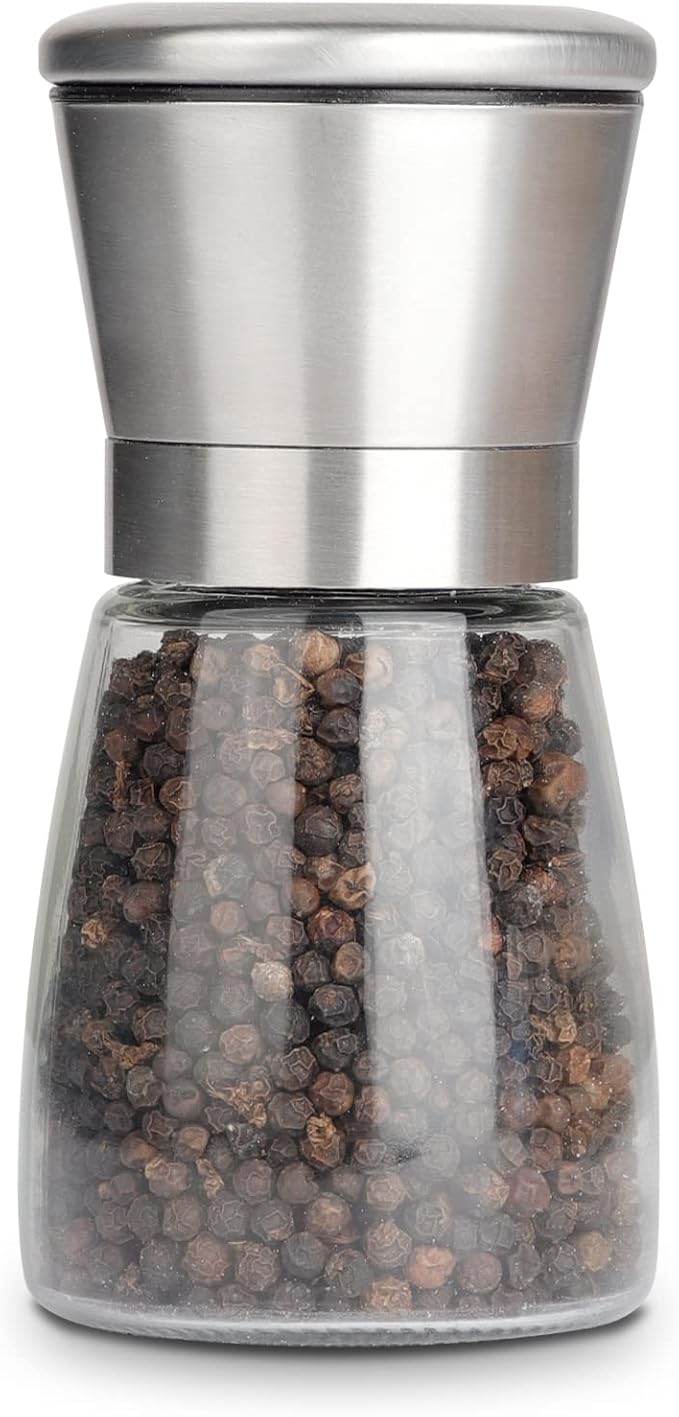 Gulex Pepper Grinder Pepper Mill, Salt Grinder Refillable, Adjustable, by Gulex
