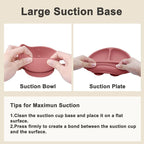 Silicone Baby Feeding Set | Baby Led Weaning Supplies Includes Suction Bowls - Image 6