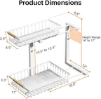 REALINN Under Sink Organizer, Height Adjustable Under Sink Organizers and - Image 3