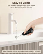 SIMPLETASTE Milk Frother Handheld Electric Foam Maker, Drink Mixer - Image 7