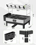 2 Tier Dish Drying Rack, Thicker Premium 304 Stainless Steel Dish Racks - Image 6