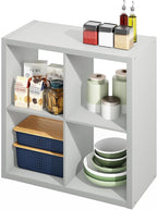 Furinno HERMITE Kitchen Island, 4-Cube Coffee Bar, Extra Thick Kitchen Storage by Furinno-FitsYourSpaceFitsYourBudget