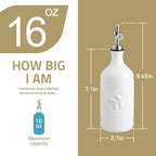 Sweejar 16 Oz Ceramic Olive Oil Dispenser Bottle, Oil Dispenser - Image 5