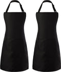 Tosewever 2 Pack Adjustable Bib Apron, Waterdrop Resistant Aprons by Tosewever