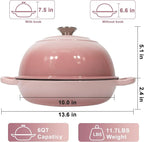AHJ 6QT Dutch Oven For Bread Baking, Enameled Cast Iron Dutch Oven Pot - Image 2