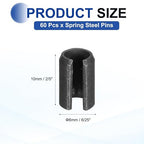 MECCANIXITY 60Pcs Slotted Split Roll Pins 6/25 Inch Dia. 2/5 Inch Length 65Mn - Image 2