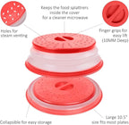 Microwave Cover for Food, Collapsible Microwave Splatter Cove, Fruit Drainer - Image 6