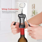 IPOW Wine Opener, Zinc Alloy Wine Bottle Opener, Wing Corkscrew Heavy Duty - Image 4